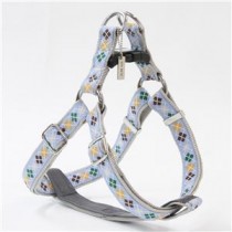 アーガイルハーネス L ライトブルー (犬用品/ハーネス)