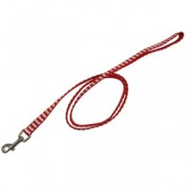 （まとめ）ストライプリード #10 レッドホワイト【×3セット】 (犬用品/リード)