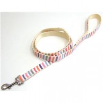 （まとめ）ストライプリード #20 マルチホワイト【×2セット】 (犬用品/リード)