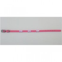 （まとめ）Wレザーカラー ボーン M ピンク【×3セット】 (犬用品/首輪)