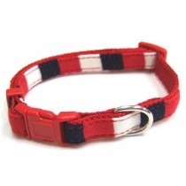 （まとめ）シックボーダーカラー #10 レッド【×5セット】 (犬用品/首輪)