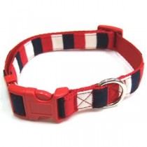 （まとめ）シックボーダーカラー #20 レッド【×3セット】 (犬用品/首輪)