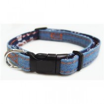 （まとめ）コットンデニムカラー #10 ライトブルー【×5セット】 (犬用品/首輪)