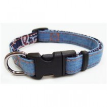 （まとめ）コットンデニムカラー #15 ライトブルー【×3セット】 (犬用品/首輪)