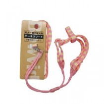 （まとめ）アンブルハーネスリード ボーダー 赤【×2セット】 (犬用品/リード)