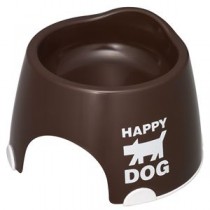 （まとめ）小型犬専用フードボウル すべり止め付 チョコブラウン【×5セット】 (犬用品)