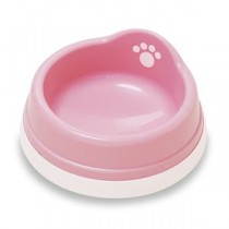 （まとめ）すべり止め付きペット皿 ミニ ライトピンク【×5セット】 (犬猫用品/食器)
