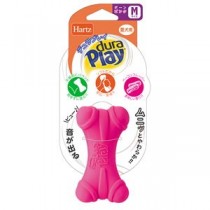 （まとめ）ハーツ デュラプレイ ボーン M ネオンピンク【×5セット】 (犬用玩具)
