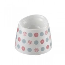 ワンちゃんの高さがある食器 SS 水玉 (犬用品/食器)