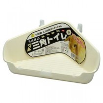 （まとめ）うさぎの三角トイレ IV（アイボリー）【×3セット】 (小動物用品/トイレ・砂・シーツ)