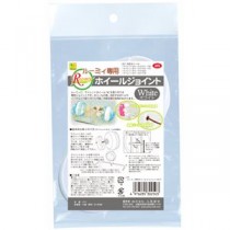 （まとめ）ルーミィ専用ホイールジョイント ホワイト【×6セット】 (小動物用品)