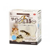 （まとめ）サイレントホイール フラット15 クリアー【×3セット】 (小動物用品/玩具)