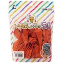 (まとめ) バルンるん 風船パック50個入 オレンジ 【×2セット】