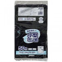 (まとめ) 再生原料入り小型ポリ袋 黒 50枚 【×10セット】