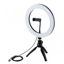 LEDリングライト三脚スタンド付き DE-L03BK