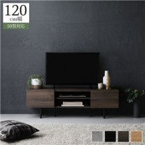 ワイド テレビボード テレビ台 幅 120 cm ブラウン 脚付き 収納 ローボード インテリア家具 TV台 TVボード リビングボード 組立品