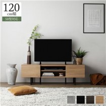 ワイド テレビボード テレビ台 幅 120 cm ナチュラル 脚付き 収納 ローボード インテリア家具 TV台 TVボード リビングボード 組立品