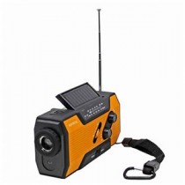 WINTECH 防滴手回し充電ラジオライト KDR-201CWP-OR