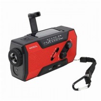 WINTECH 防滴手回し充電ラジオライト KDR-201CWP-RD