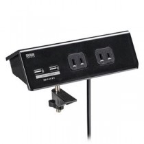 サンワサプライ クランプ固定式タップ （ブラック色） TAP-B105U-3BKN