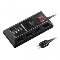 サンワサプライ USB充電ポート付きタップ 平型 ブラック TAP-B109U-3BKN