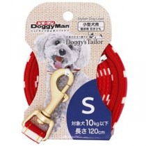 （まとめ） Doggy's Tailor ドッグリード S ニットスタイル レッド／ホワイト 【×2セット】 （犬用品／リード）
