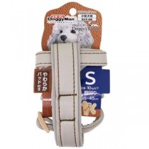 （まとめ） Doggy's Tailor ドッグハーネス S レザースタイル グレー 【×2セット】 （犬用品／ハーネス）