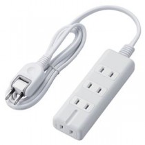 エレコム 磁石タップ／4個口（内3ピン1）／1m／ホワイト T-KM01-2410WH