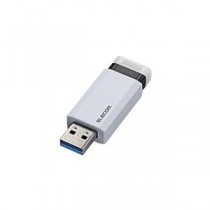 エレコム USBメモリー／USB3.1（Gen1）対応／ノック式／オートリターン機能付／32GB／ホワイト MF-PKU3032GWH