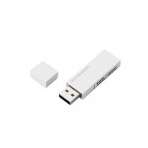 エレコム USBメモリー／USB2.0対応／セキュリティ機能対応／64GB／ホワイト MF-MSU2B64GWH