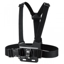 エレコム GoPro HERO9／8／7／6／5／MAX用 マウント チェスト型 ハンズフリー撮影 クイックリリースバックルマウント ハーネス 着脱簡単 ブラック AC-MBCH01BK