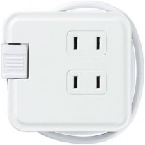 YAZAWA 巻取りモバイルタップ3個口0.6m ホワイト H2M3006WH