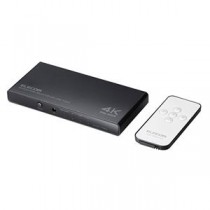 エレコム HDMI切替器／4K60Hz対応／4ポート／3入力（HDMI）+1入力（USB Type-C）・1出力（HDMI）／専用リモコン付／専用ACアダプター付き／ブラック DH-SW4KC41BK