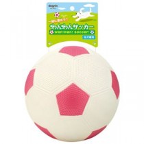 （まとめ）わんわんサッカーL ピンク （犬用玩具） 【×2セット】