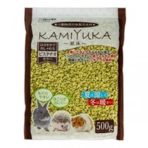 （まとめ）KAMIYUKA 紙床 ピスタチオカラー 500g （小動物用品） 【×3セット】