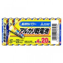 （まとめ） 三菱電機ライフネット アルカリ乾電池 単四 Nタイプ 20本パック 【×3セット】