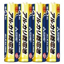 （まとめ） 三菱電機ライフネット アルカリ乾電池 単四 Nタイプ 4本パック 【×10セット】