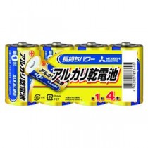 （まとめ） 三菱電機ライフネット アルカリ乾電池 単一 Nタイプ 4本パック 【×3セット】
