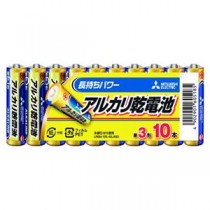 （まとめ） 三菱電機ライフネット アルカリ乾電池 単三 Nタイプ 10本パック 【×5セット】
