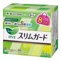 （まとめ） 花王 ロリエ スリムガード 昼用羽つき8コ 【×10セット】