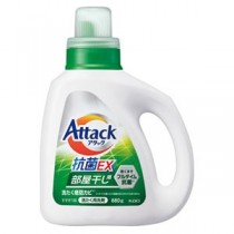 （まとめ） 花王 アタック抗菌EX 部屋干し用 本体880g 【×5セット】