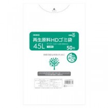 （まとめ） シモジマ HEIKO再生原料HDゴミ袋半透明 45L 50枚【×5セット】