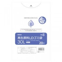 （まとめ） シモジマ HEIKO再生原料LDゴミ袋透明 30L 20 【×10セット】