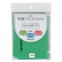 （まとめ） テラモト FX制菌クロス（TioTio） 緑 【×3セット】
