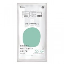 （まとめ） オルディ asunowa手提げ袋（乳白）100入 【×10セット】