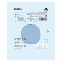 （まとめ） オルディ asunowa 透明ごみ袋 透明 30L 10枚入 【×10セット】