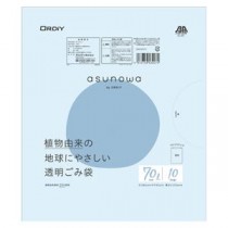 （まとめ） オルディ asunowa 透明ごみ袋 透明 70L 10枚入 【×5セット】