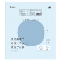 （まとめ） オルディ asunowa 透明ごみ袋 透明 90L 10枚入 【×5セット】