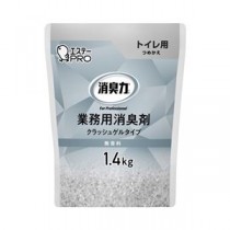 （まとめ） エステー 消臭力業務用クラッシュゲルタイプトイレつめかえ1.4kg無香 【×3セット】