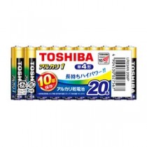 （まとめ） 東芝 アルカリ乾電池 アルカリ1 単4 20本まとめパック 【×2セット】